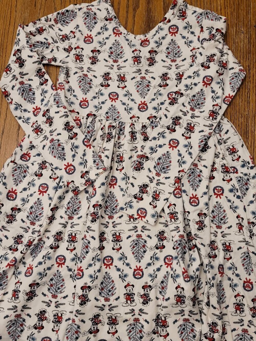 New Hanna Andersson Disney Mickey Minnie Mouse Christmas Dress - Size 130 / 8.